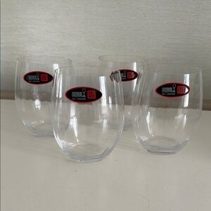 Riedel Setof 4 ribbed stemless wine glasses